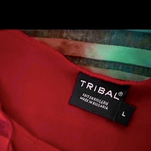 Y2K Top with sheer & opaque multicoloured stripes over light burgundy camisole - Picture 5 of 16